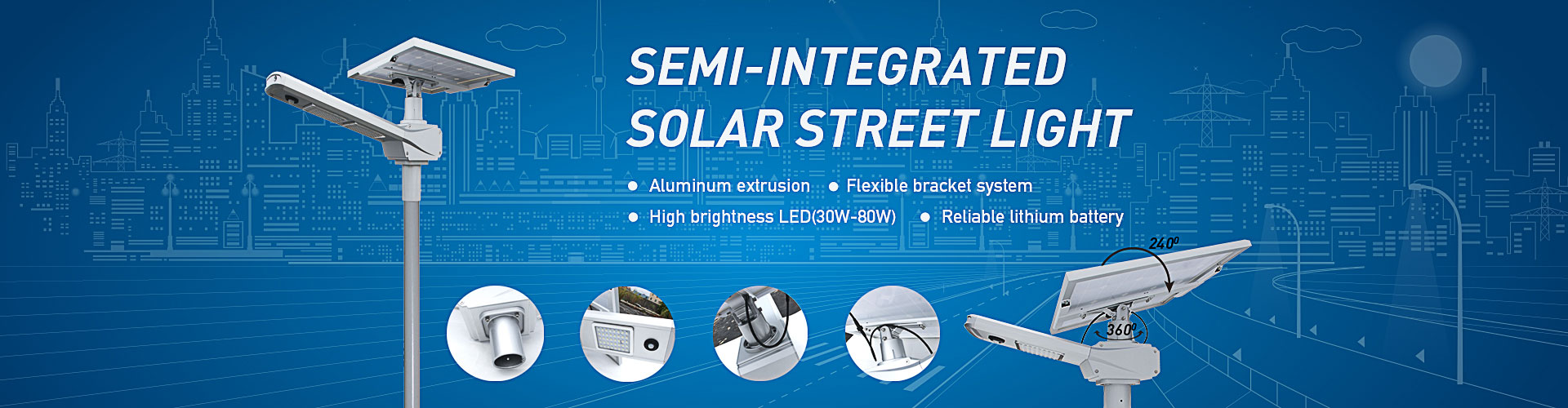 SEMI-Integrated Solar Led Street Light