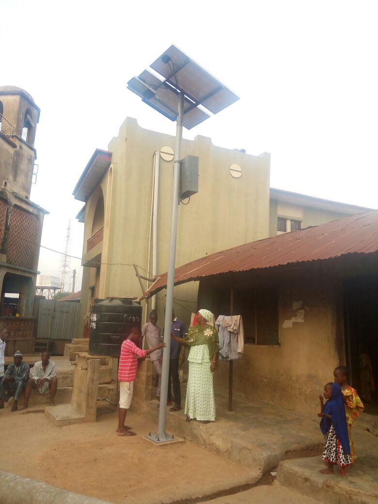 60W solar street light project in Lagos, Nigeria
