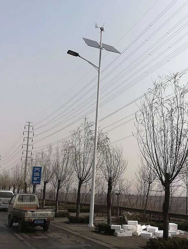 80W wind-solar hybrid street light in Shanxi province