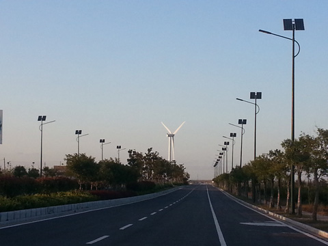 15W solar street light installed in Dongtai